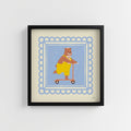 BEAR ON SCOOTER PRINT