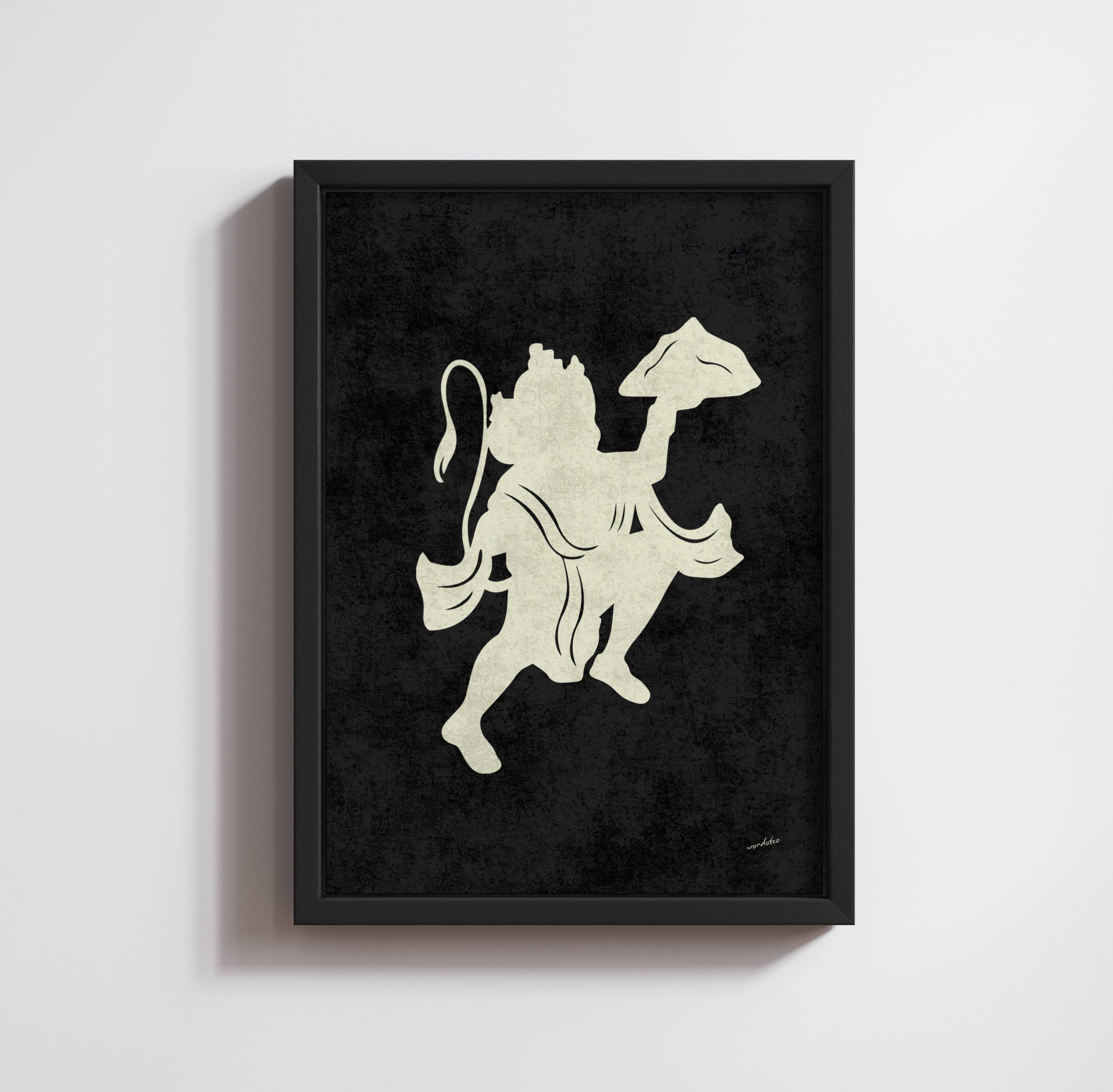 HANUMAN SILOUHETTE PRINT