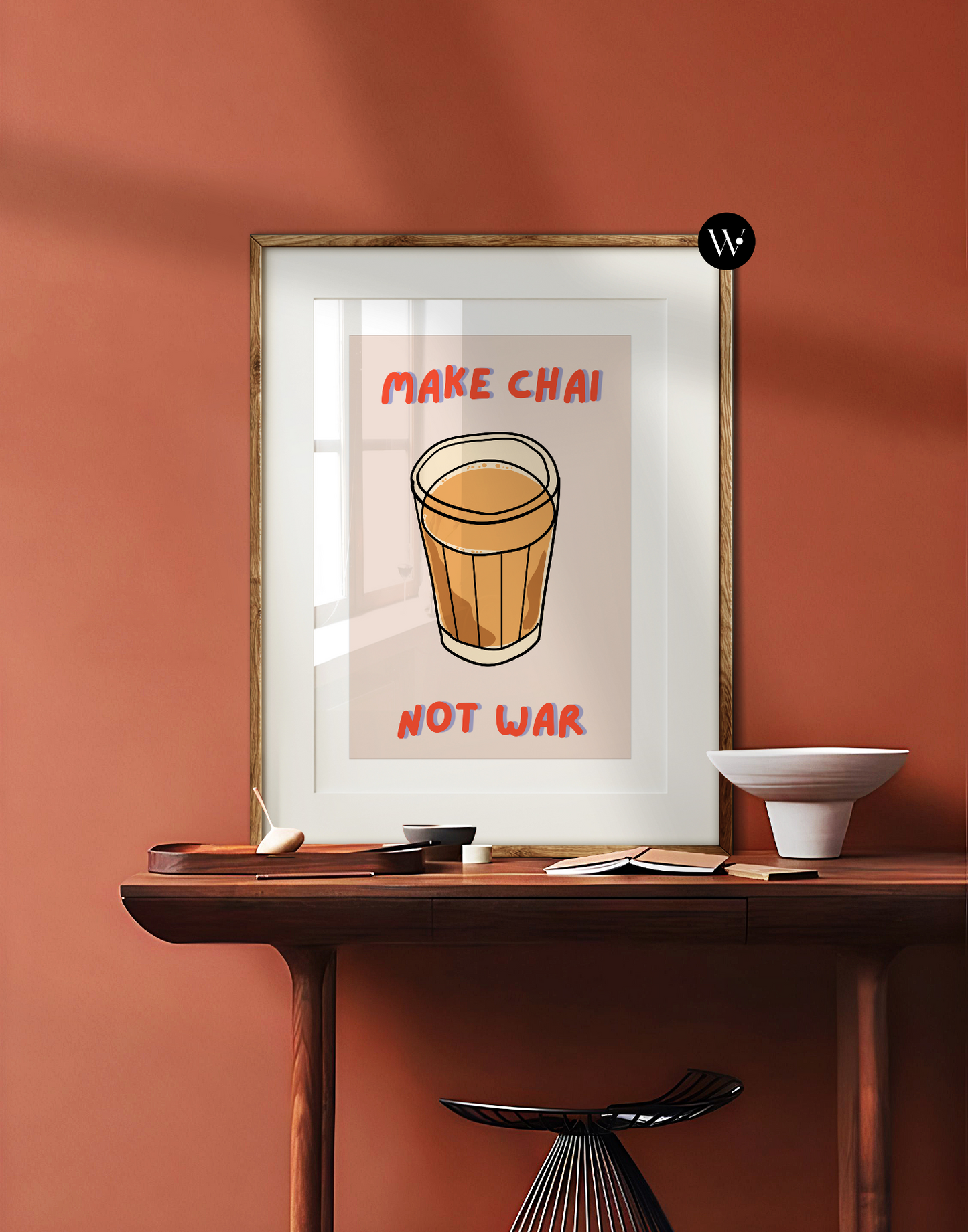 Make Chai Not War Poster Print