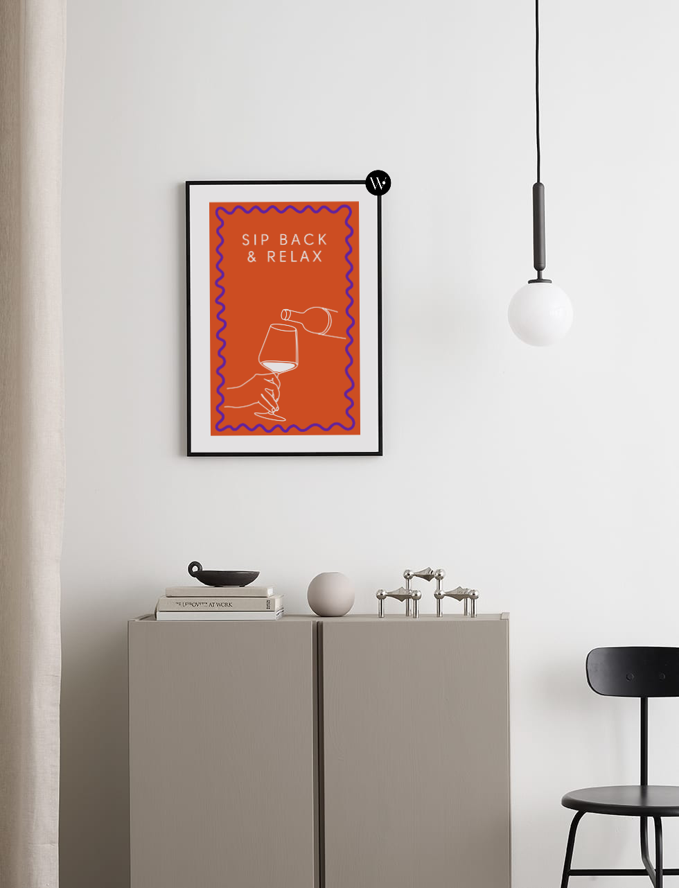 Sip Back And Relax Wine Poster Print