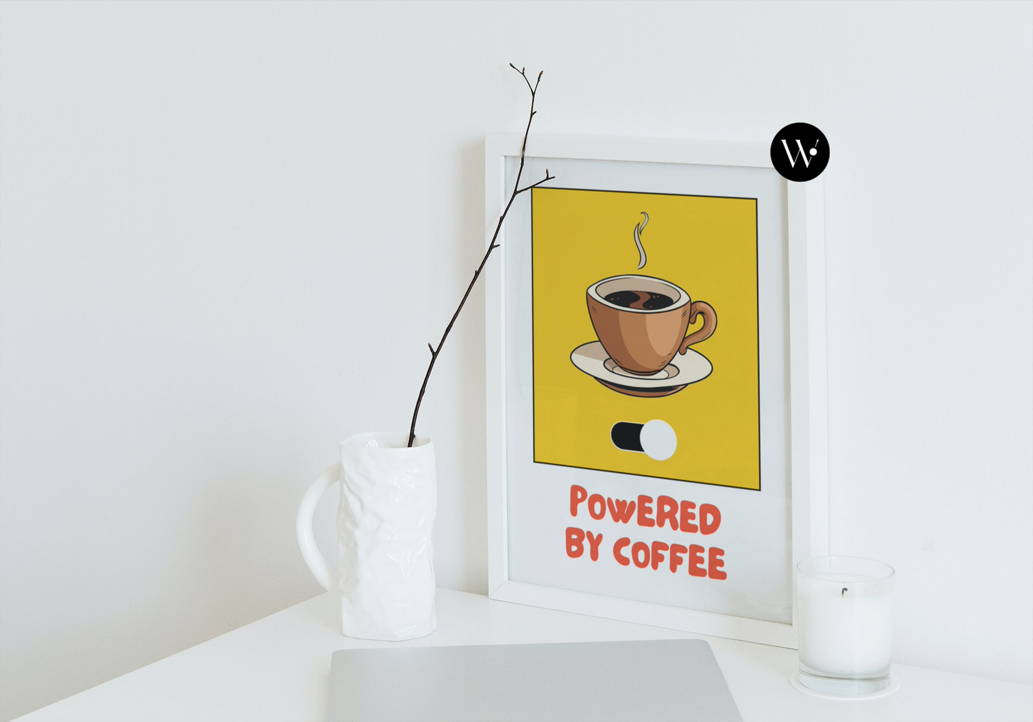 Powered By Coffee Poster Print
